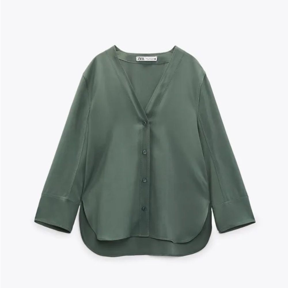 ZARA FLOWY BUTTONED BLOUSE